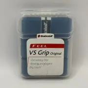 Babolat Tennis Racket Grip Tape Feel VS Grip Original Thin Dry Blue (3 Pack)