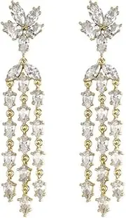 MAYJAI Micro-set fringed earrings floral vintage temperament earring earrings