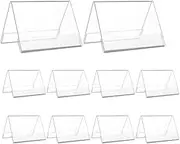 10 Pack Name Plates for Desks, 15 x 10 cm Clear Tent Name Plate Display for Office Conference, Reusable Name Tent Holder for Business Training Event,Store Label Display