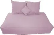 UYSOFRCV 4PCS Large Bean Bag Sofa Cover, Indoor Outdoor Lazy Lounger Tatami Cover for Adults and Kids with No Filling, Beautiful Home Accessory,Pink