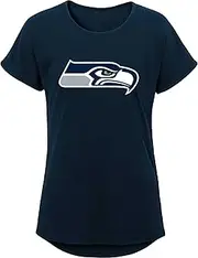 [Outerstuff] NFL Girls Youth 7-16 Team Color Dolman Primary Logo Short Sleeve T-Shirt