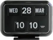 TWEMCO Flip Clock QD-35-Black Interior Clock Quartz Table Clock/Wall Clock