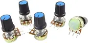 Aexit 5 (Potentiometer) Pcs B500K 500K Ohm 3 Terminals Rotary Audio B Type (22ry47qf219) Potentiometer Pot