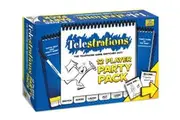 USAopoly Telestrations Party Pack 12 Player 600 New Phrases to Sketch Board Game A Fun Family Game for Kids and Adults Family Game Night Just Got Better Telephone Game Sketched Out, Multi-colored