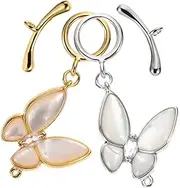 Beatifufu 2pcs Button Chains Necklace Extension Chain Bracelet Silver Clasps Gold Necklace Extender Necklace Clasp Necklace Connector Chain Extender with Clasp Jewelry Extenders Alloy