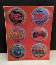 Vintage American Greetings Scratch & Sniff Sticker Sheet -Cola & Root Beer -