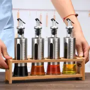 Oil Bottle Rack Spice Rack Wooden Seasoning Can Storage Rack Spice Jar Stand