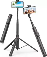 66" Automatic Tripod Stand with Magnetic Remote, 360° Rotatable for Phone