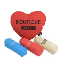 在飛比找PChome24h購物優惠-MOSCHINO 愛心小抱枕收納輕量摺疊晴雨傘(三色)