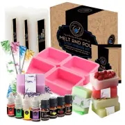 CraftZee Melt and Pour Soap Making Kit - DIY Soap Making Supplies Set for Adults