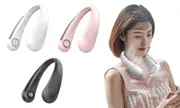 Portable Neck Fan, Hands Free Bladeless Fan, Battery Operated Wearable Personal Fan, Leafless, Rechargeable, Headphone Design