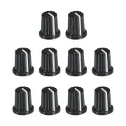 Potentiometer Control Knob ABS Guitar Knob for Bass 270 Degrees Black 10PCS