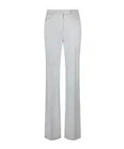 Tom Ford Lustrous Barathea Tailored Tuxedo Wide Leg Pants IT40,IT44,IT42,IT38 Gray