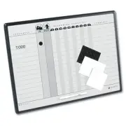 Quartet Radius Corner Magnetic In/out Board - 18" Height X 24" Width - Gray