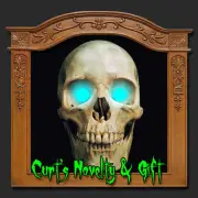 LED CYAN EYES HALLOWEEN PROP Crank Ghost Mask