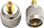 SMA to UHF Adapter, tunghey 2Pack Ham Radio Adapter SMA Female to UHF SO239 Male Adapter RF Connectors for CB Radio,Ham Radio Antenna,Walkie Talkie,Amateur Radio