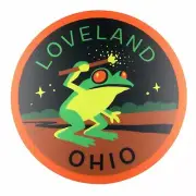 Loveland, Ohio Travel Sticker | Loveland Frogman | cryptozoology