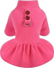 Small Dog Sweater Dog Harness Dress Puppy Clothes Dog Dresses for Small Dogs Girl Winter Dog Sweaters Fleece Dog Sweater for Chihuahua Clothes Yorkie Teacup Pet Outfit Cat Apparel (M)