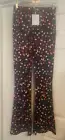 Compania Fantastica Polka Dot Print Flare Leg Trouser Pant Size XS NWT