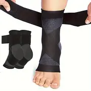 2pcs Ankle Support Braces, Breathable Compression Ankle Sleeves With Adjustable Wrap, Elastic Ankle Brace Stabilizer - Ideal For Sports, Fitness, Running, Clim