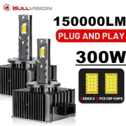 Bullvision D1S Car Xenon light LED Heads HID D3S D2S D4S D5S D8S 150000LM 300W D1R D2R D3R D4R Two-sided CSP Chip 6500K 4300K Plug&Play Led 150000L...