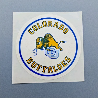 Colorado University Buffaloes CU Retro Mascot Glossy Paper Sticker Decal 3 1/2"