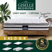 1 Giselle Mattress Queen Double King Single Bed Firm Spring Foam Pillow Euro Top