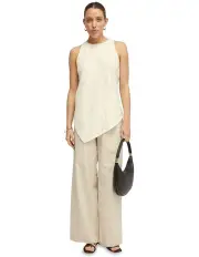 [Oxford] Elouise Linen Top in Ivory