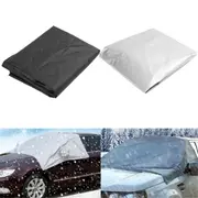 170cmx110cm Car Wind Shield Snow Cover Sunshade Waterproof Protector with Hook 27 SILVER