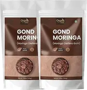 Organic Spree GOND MORINGA - Drumstick Gum 200grams (7.05oz) | Moringa Oleifera Gum | Pure, Natural and Plant based - Pack of 2