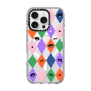 iPhone 16 Pro Clear Case MagSafe Compatible mo pattern