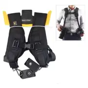 Black Double Dual Camera Shoulder Quick Sling Belt Adjustment Digital DSLR Strap