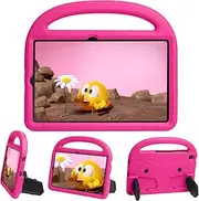 [Nexue] Case for Samsung Galaxy Tab S6 Lite 10.4 in 2024/2022/2020 (SM-P620/P625/P610/P613/ P615/P619),Kids Handle Stand Rugged Case EVA Foam Carrying Case Heavy Duty Protective Cover,Rose Red