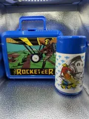 Vintage The Rocketeer Plastic Lunchbox and Thermos Brand New with Inserts RARE