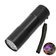 Mini Black Light Flashlight Waterproof Ultraviolet 9 Led Detector For Pets Stains Flashlights