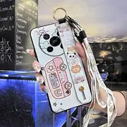 Phone Case Compatible with ZTE Blade V70 Max/Nubia V70 Max, Soft case Wrist Strap Wristband Phone Holder Waterproof Cartoon Lanyard Back Cover