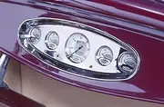 Lokar BDI-9134 3-1/8" 5 Gauge Polished VDO Vision Series Dash Insert