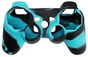 OSTENT Camouflage Silicone Skin Case Cover Compatible for Sony PS2/3 Wireless/Wired Controller - Color Ice Blue