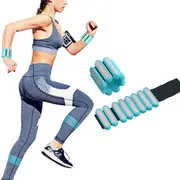 Pair of Adjustable Wrist Ankle Weights Wearable Bangles Silicone Bracelet for Yoga Aerobics Gym-Style 2