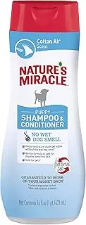 Nature's Miracle Puppy Shampoo and Conditioner, Cotton Air Scent, Neutralizes Tough Pet Odours, Sensitive Skin Formula, 473 ml (15.9 fl oz)