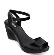 Melissa Wedge Sandal Heel Blanca Ad Black New US9