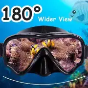 Vvinca Kids-Goggles with Nose Cover Diving Masks Elastic Fabric Strap Anti Fog A
