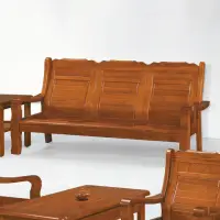 在飛比找momo購物網優惠-【MUNA 家居】663型柚木色實木三人椅/不含1+2+大小