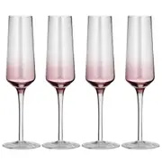 4PK Ladelle Prism 240ml Champagne Glass Stemmed Drinkware/Glassware Set Plum