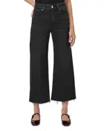 Paige Petites Anessa High Rise Wide Leg Jeans in Black Lotus