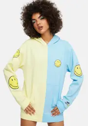 [By Samii Ryan] x Smiley Smile For Me Colorblock Hoodie