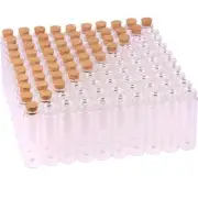 100 Pcs 20ml Clear Glass Jar Bottles Tiny Vials with Cork Stoppers for Crafts