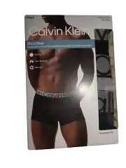 Calvin Klein Mens Low Rise Trunks Boxer Briefs Multi Color Microfiber Medium Pol