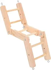 INOOMP Bird Perch Ladders Parrot Ladder for Cage Wooden Bird Climbing Toys Foldable Multi-Functional