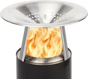 Heat Deflector for Solo Stove Mesa XL - Captures Warmth, Expands Heat Radius - 304 Stainless Steel -Mesa XL Heat Deflector - Includes Anti-Scorching Clip and Storage Bag -11 "(D) x 6"(H)